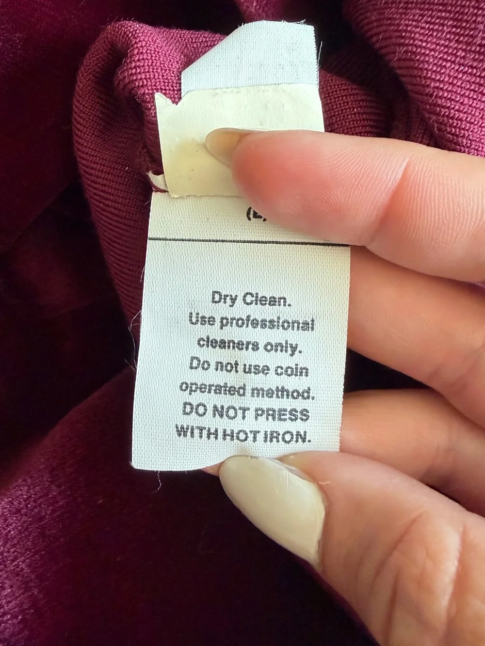 Vintage 80s Act III Burgundy Wine Velvet 4 Button Collarless Blazer Union Made